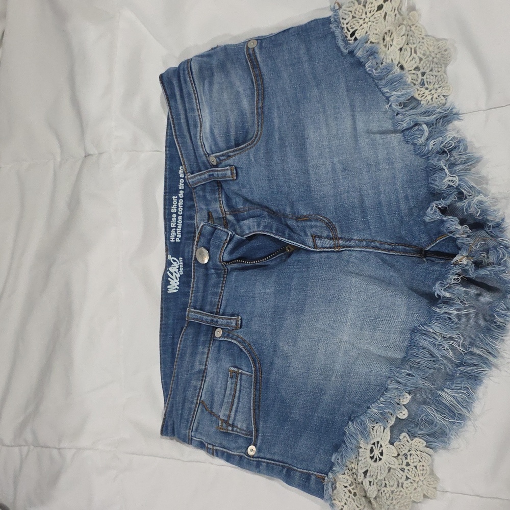 Wild Fable Denim Shorts with Lace Trim